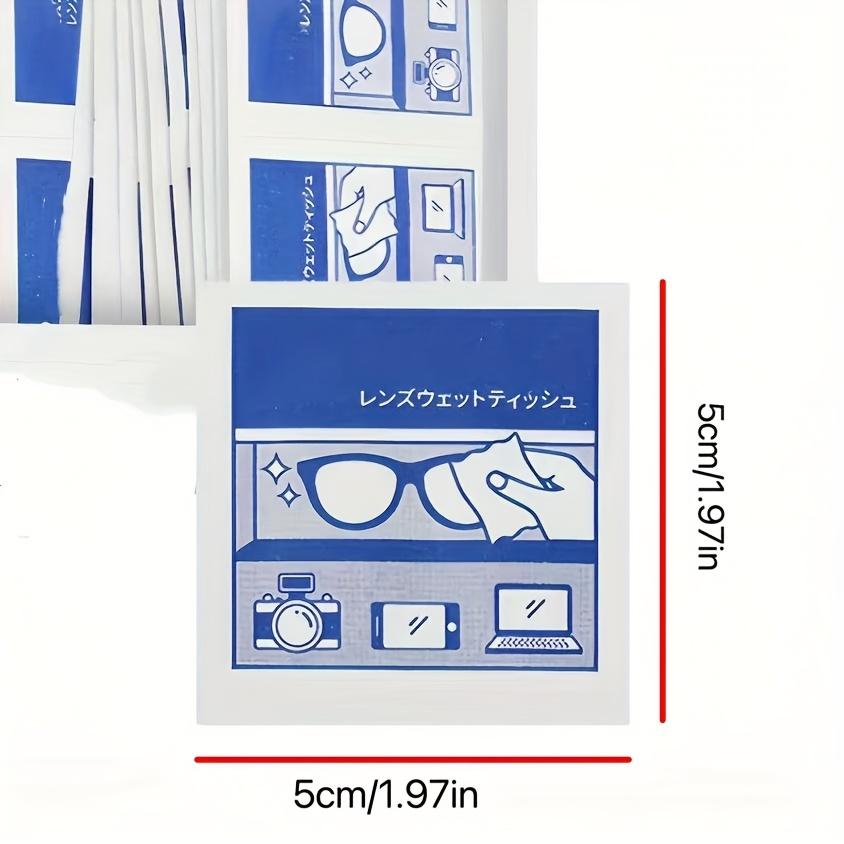 100PCS Glasses Lens Wipes Wipes, Disposable Mobile Phone Screen Lens Cloth Wipes, Lens Screen Paper Wipes
