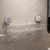 Waterproof Suction Cup Storage Rack Removable Transparent Wall-Mounted Shelf Rack Large Capacity No-Drill Home Storage Organizer