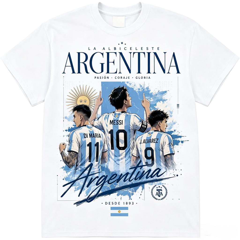 Unisex Argentina La Albiceleste Graphic T Shirt Messi Di Maria Alvarez World Cup Soccer Football Fan Gift Tee