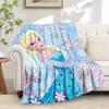 1pc Velvet Elsa Frozen Snowflake Throw Blanket Bedspread Sofa