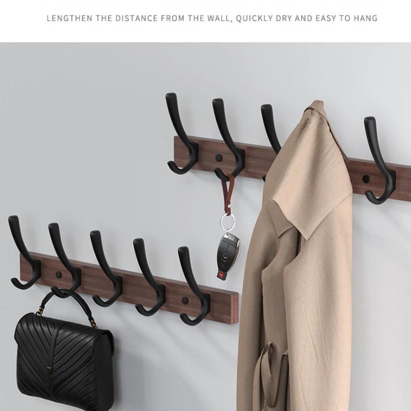 Houten Kapstok MuurhakenMuurhaken voor Keuken Badkamer Hal Handdoek Sleutel Accessoires Creatieve Decoratieve Muuropberg