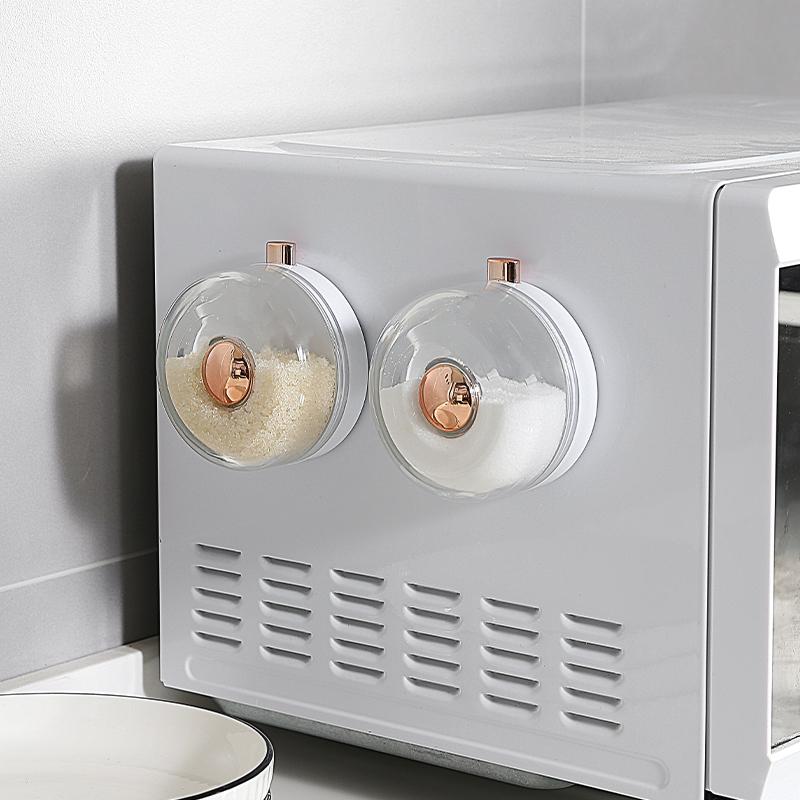 Refrigerator Magnetic Suction Quantitative Seasoning Tank Household Kitchen Salt Shaker Wall Hanging Seasoning Box Barbecue