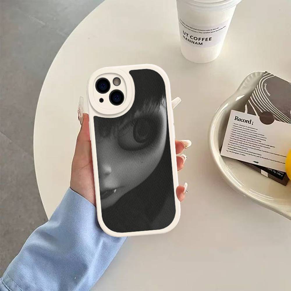 Dark Cute Girl Doll Leather Phone Case For IPhone 16 16e 15 14 13 12 11 Pro Max Plus Mini Cover