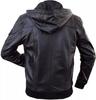 Hoodie Stylish Festive Black Handmade Men Halloween Lambskin Leather Motorcycle Jacket