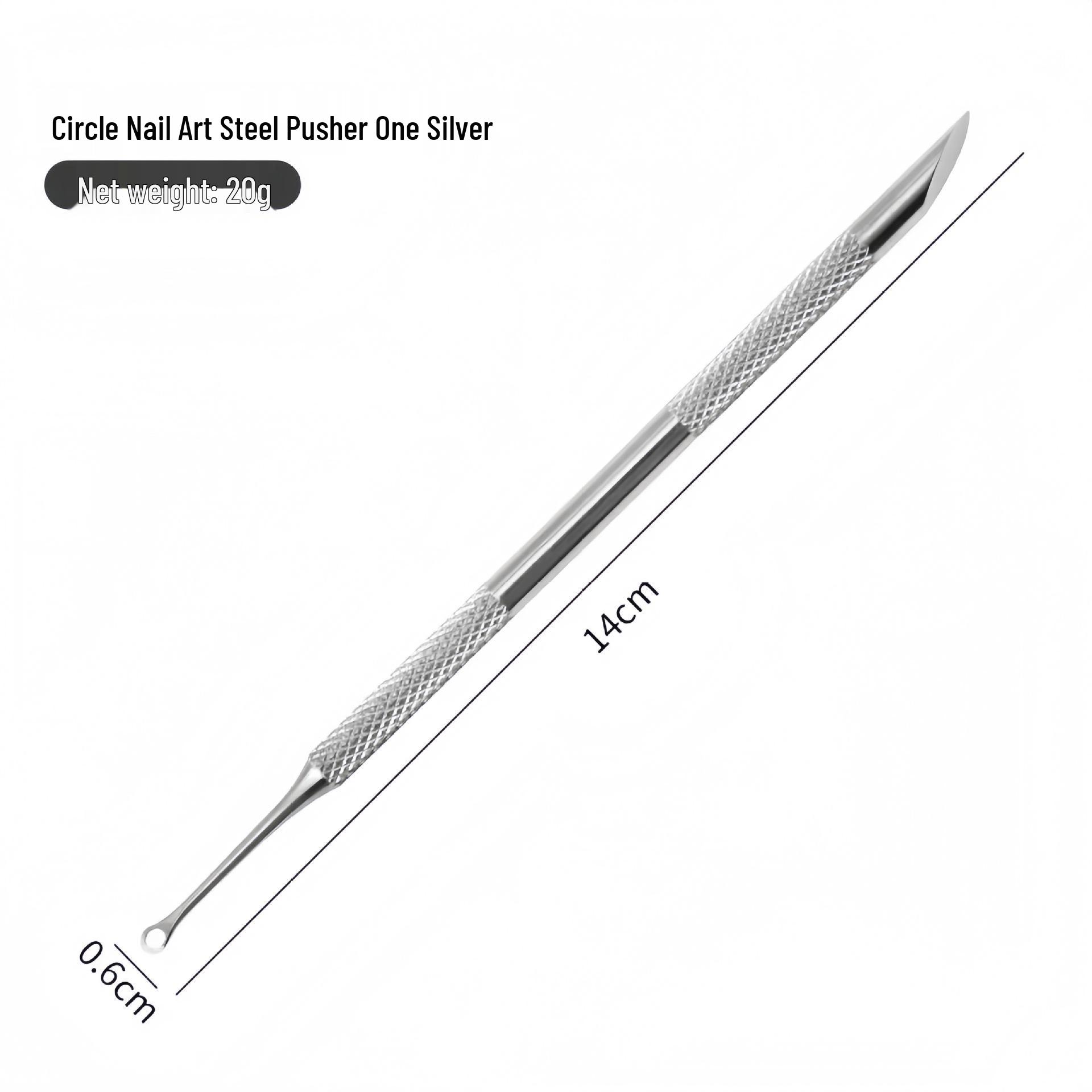 Round Beveled Stainless Steel Horseshoe Pusher & Dead Skin Remover