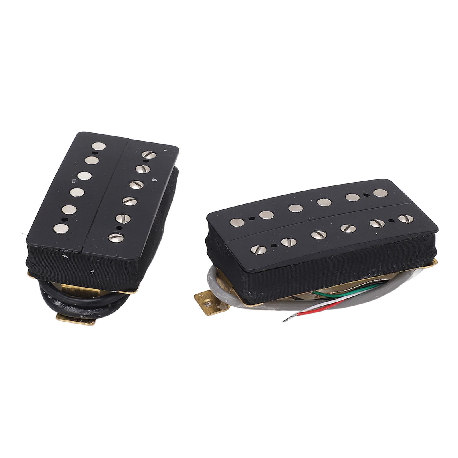 

Alnico 5 Magnet Humbucker Pickup Replacement Maple Housing Double Coil Bridge Pickup for Electric Guitar