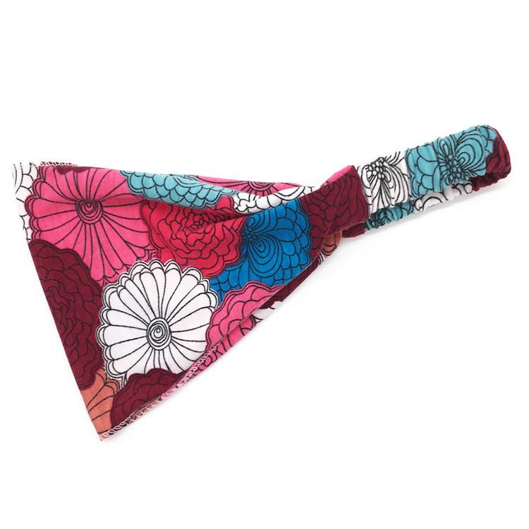 Factory Custom Boho Cotton Elastic Headband Women Summer Head Wrap Sports Yoga Headband Hair Bands Hair Accessories