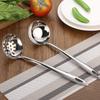 1pc Stainless Steel Soup Spoon Colander with Wooden Handle Large Porridge Spoons Strainer Skimmer Kitchen Cooking Utensils