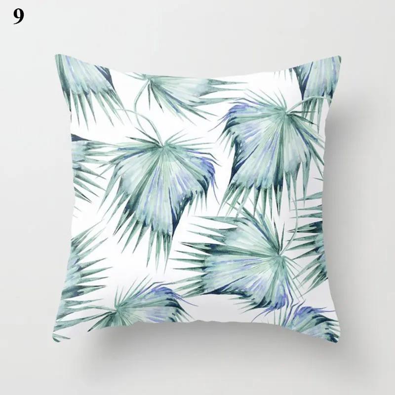 Mint Green Printed Decorative Pillowcase Office Living Room Car Ornaments Home Pillowcase