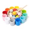 Baby Montessori Regenbogenball in Bechern Farb-Kognitives Zuordnen Sortierspiele Feinmotorik Früherziehung Lernspielzeug Kindergeschenk
