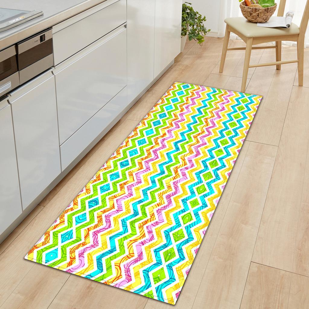 Kitchen Geometric Shape Floor Mat Door Mat Carpet Floor Mat
