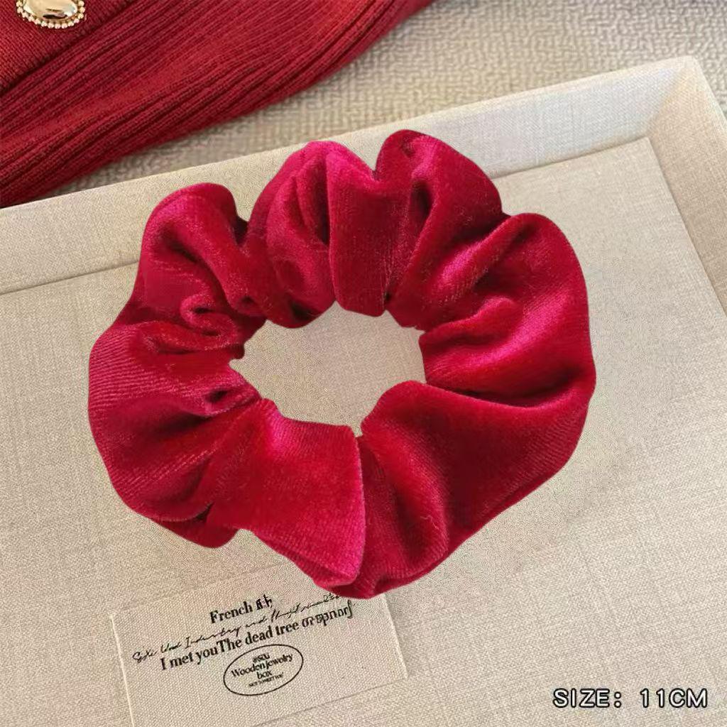 Праздничная красная и зеленая резинка для волос с помпонами - Универсальный модный аксессуар для женщин