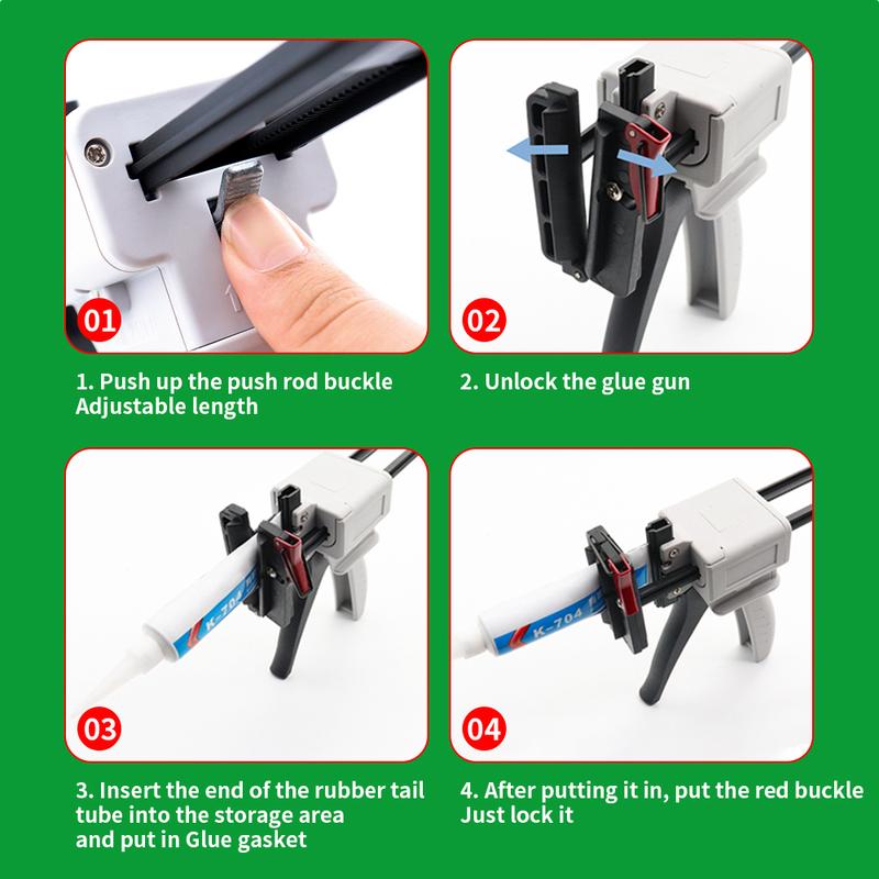 704 Toothpaste Glue Gun Silicone Sealant Gun Manual Glue Gun Auto Repair Tool Manual Extruder Aluminum Tube Glue Extruder