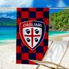 Football Cagliari Design Beach Towel - Soft, Absorbent Microfiber, Lightweight, Ideal for The Beach, Parties, Travel, Camping fan gifts
