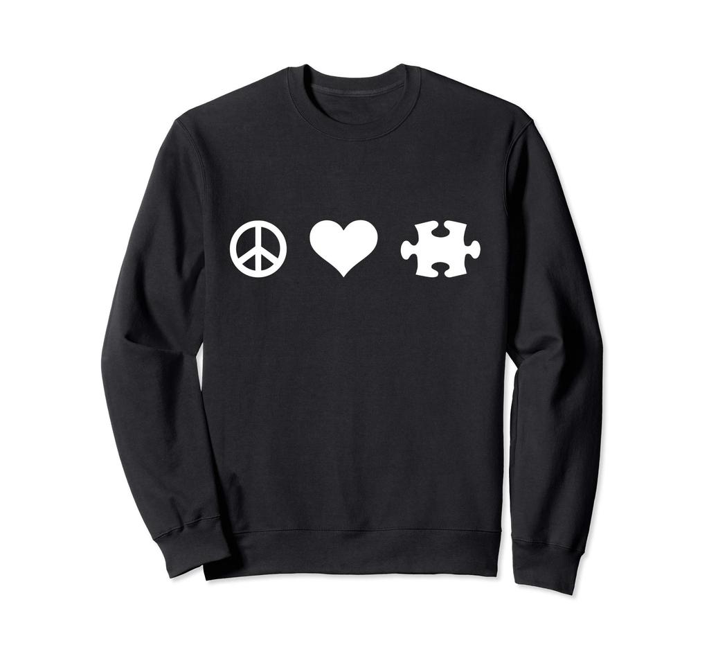 Peace Love Jigsaw Puzzle Sweatshirt