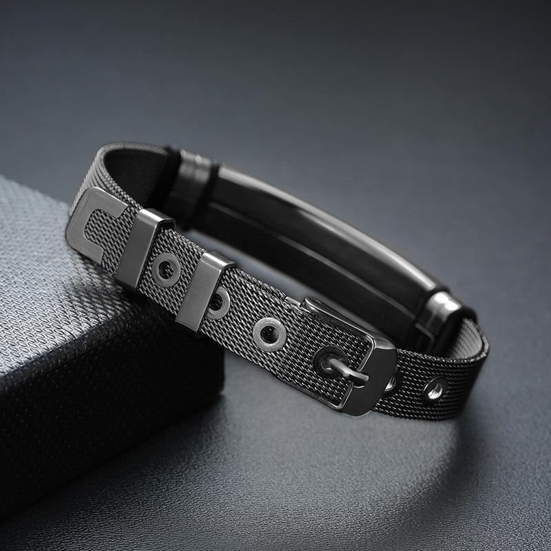 Męska biżuteria z alertem medycznym i spersonalizowane identyfikatory z grawerem Bransoletki Stal nierdzewna Opaska na nadgarstek Bransoletka Personalizowana Bangle awaryjne