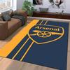 "Blue and Yellow Arsenal Logo Carpet for Living Room or Bedroom Decor" Suitable for use as an anti-slip for living room bedroom sofas