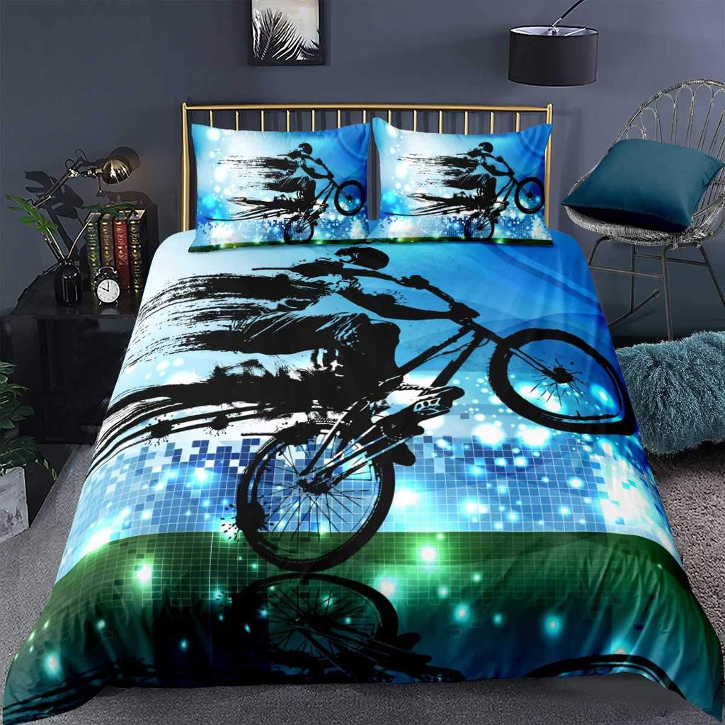 Three-Piece Bedding Off-Road Motorcycle 3D Digital Printing Bedding Home Textiles