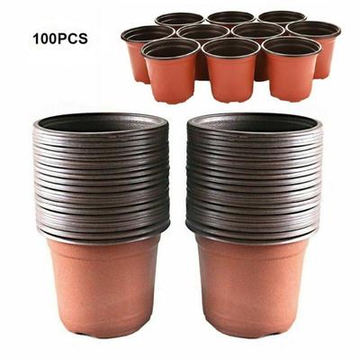 100 stuks 90mm Kweekbak Valbestendige Schaal Voor Thuis Tuin Plantenbak Kwekerij Bloempotten