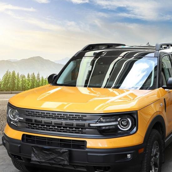 Black Front Grille Letters Cover Trim Guard Protector  For Ford Bronco Sport 21+