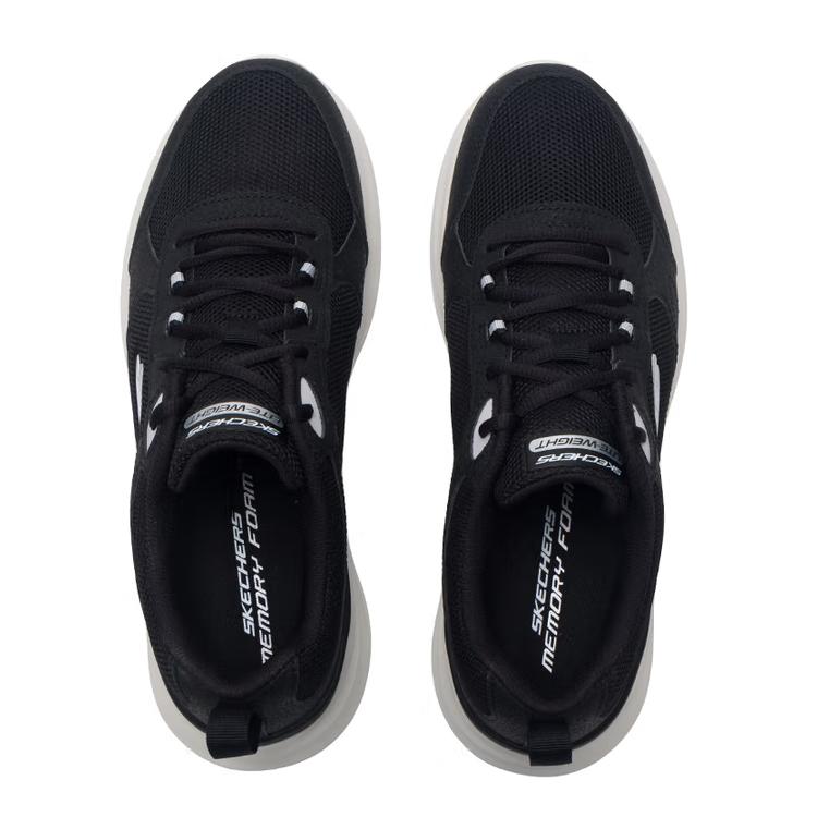 Skechers Burns 2.0 Memory Foam Comfortable Versatile Durable Breathable Running Shoes Men Sneaker Black White 8790357-BLK