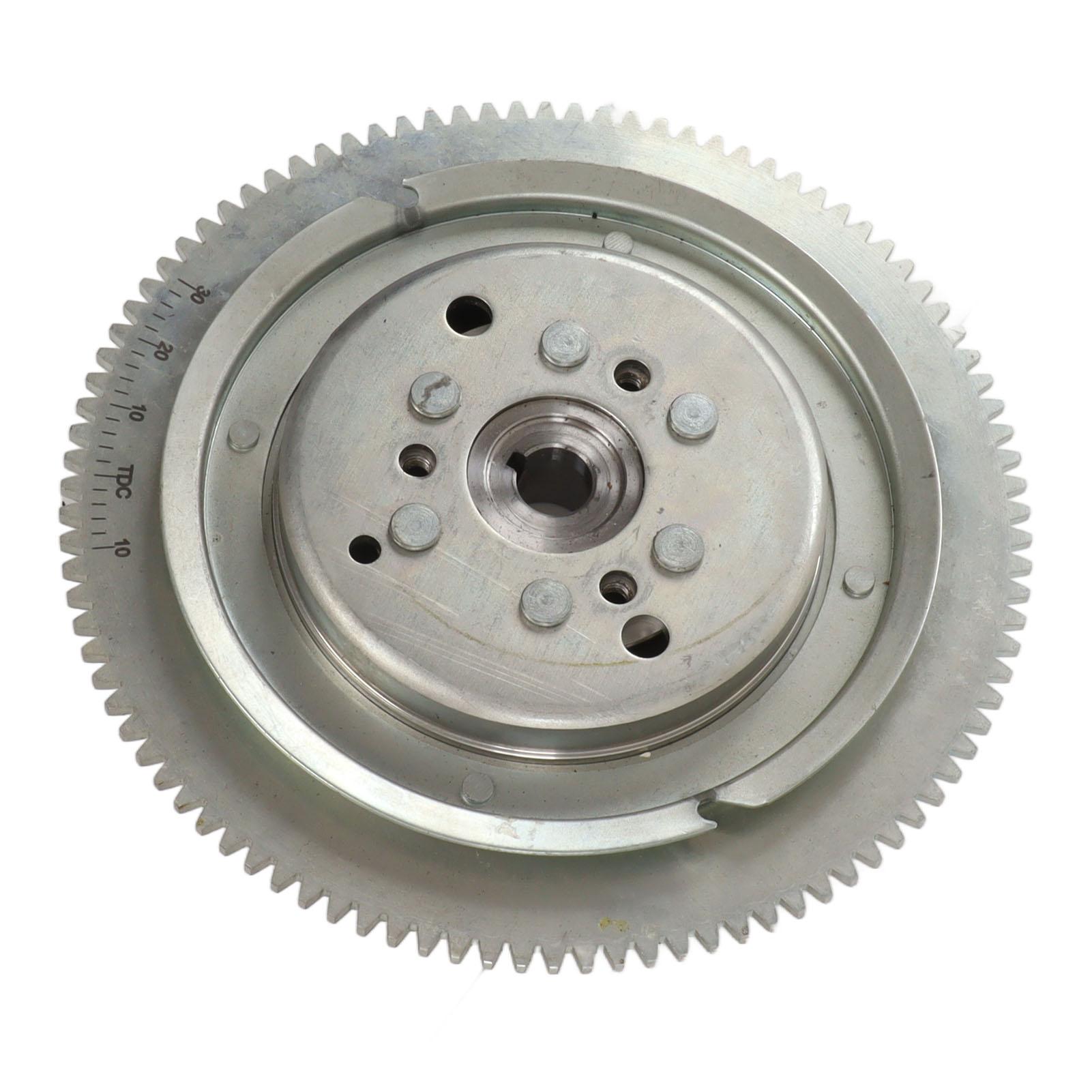 Electrical Start Flywheel Strong Strength Precise Aluminum Alloy Safe Fit for Outboard Motor