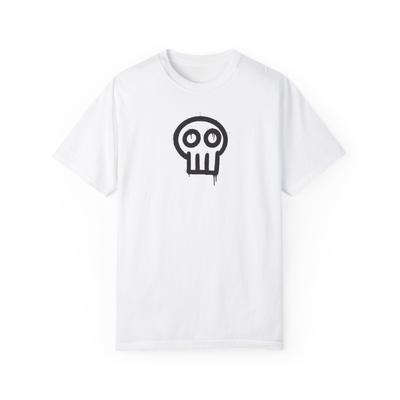 Skull Drawing Urban Graffiti Art Style :: Unisex Garment-Dyed T-shirt