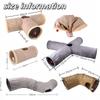 Collapsible Cat Winter Suede Tunnel for Puppy Rabbit Kitten Play Chase Hide Tunnel,Interactive Bedding Toy In 2 Ways 3 Ways