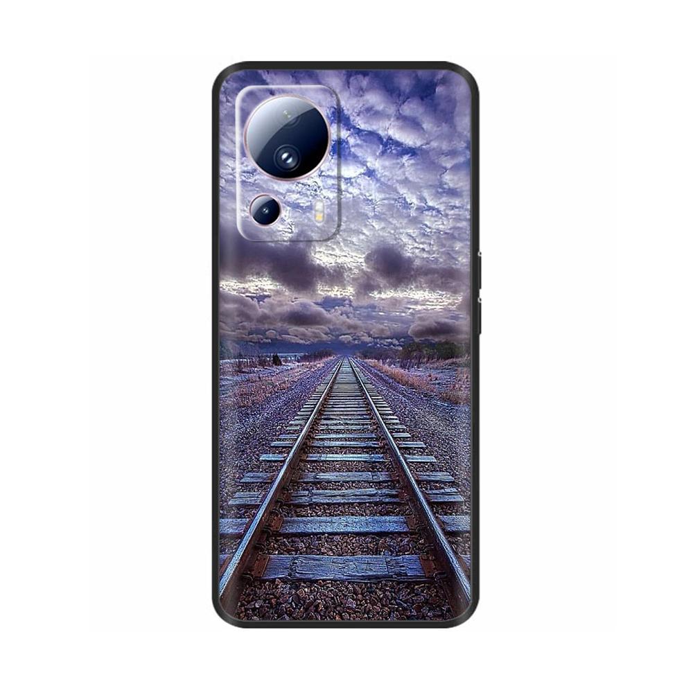 For Xiaomi 13 Lite Case For Xiaomi Mi 13 Lite 5G Flower Soft Liquid Silicone Cover For Xiaomi13lite Protection Back Cover Fundas