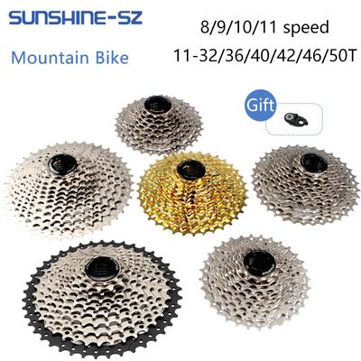 Sunshine Mtb Cassette 8v 9v 11v 12v 10v Bicycle Ratchet 12 11 10 9 Speed HG Mountain Bike Sprocket 32/36/40/42/46/50T