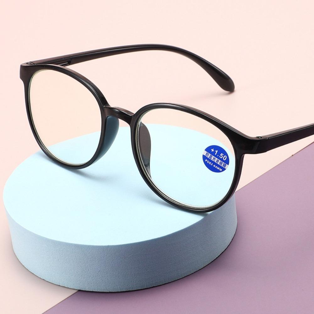 Reading Glasses for Men Women Vintage Anti Blue Light Presbyopic Eyeglasses Round Full Frame Eyewear +1.0+1.5+2.0+2.5 +4.0