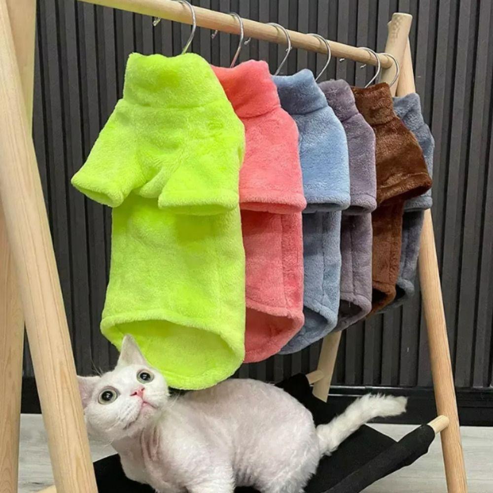 Warm Hairless Cat Sweater Thicken Winter Dog Clothes Fashion Dog Pullover Shirt For Autumn Winter