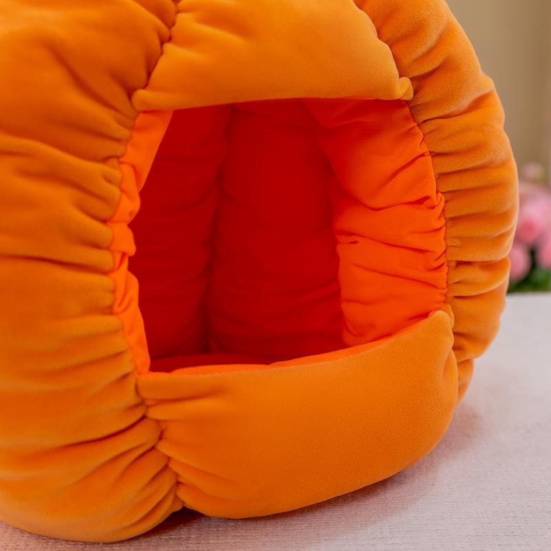 Cute Pumpkin Nest Plush Toy Creative Doghouse Cattery Doll Doll for Children Doll Gift