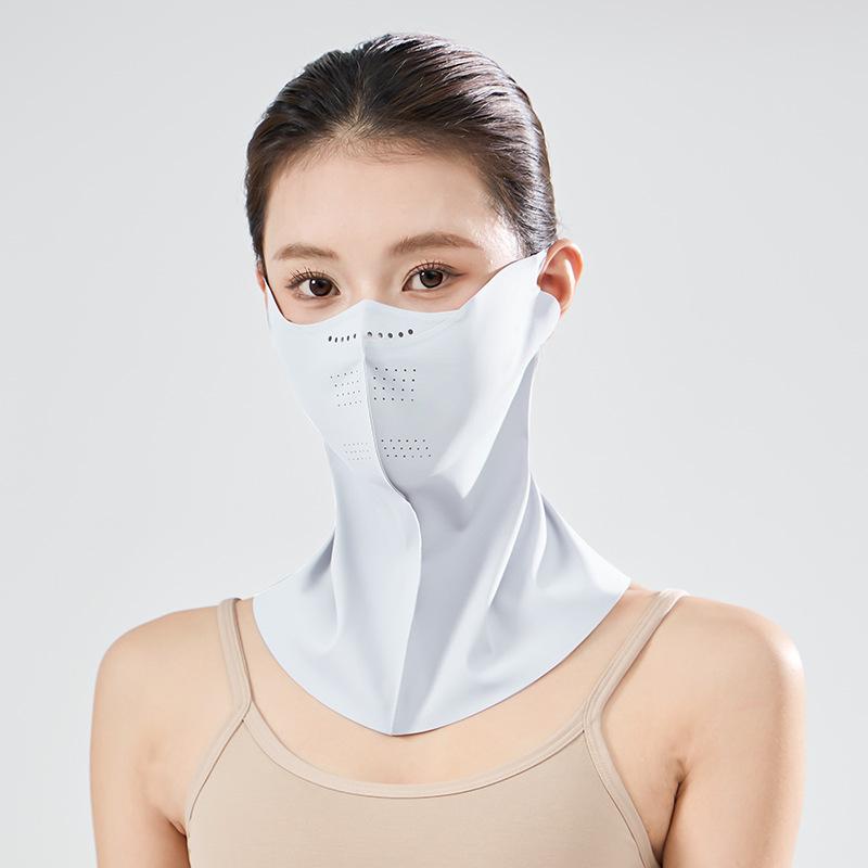 Women's Summer Sun Protection Face Mask UV Protection Outdoor Full Face Neck Cover Integrated Veil