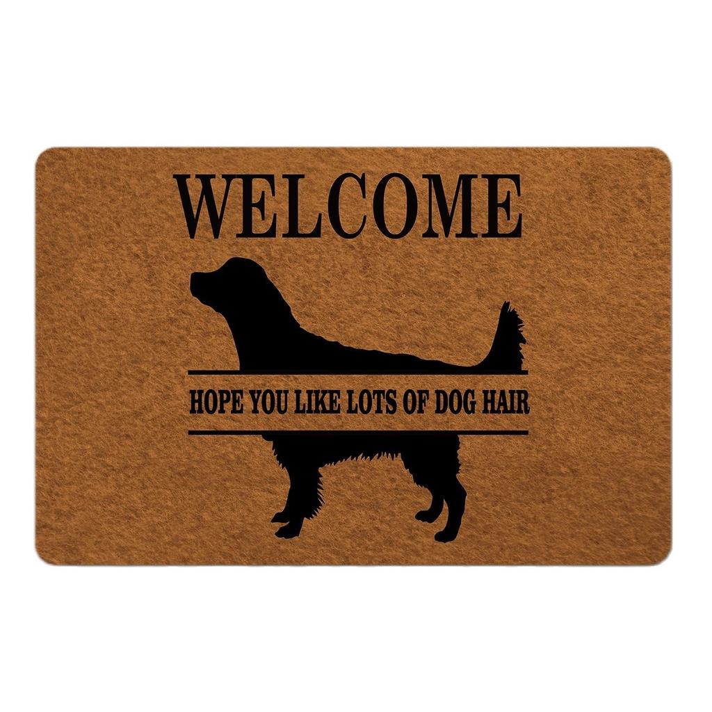 HOPE YOU LIKE LOTS OF DOG HAIR Doormat Rubber Bathroom Kitchen Mat Garden Garage Door Floor Mat Non-Slip Carpet Entrance Rug