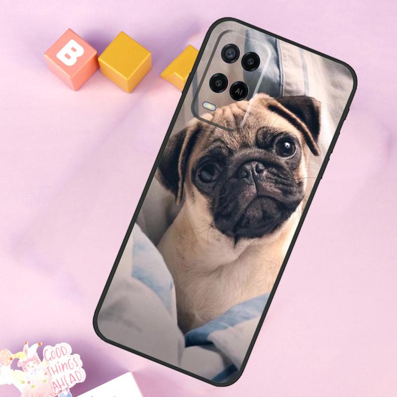 Cute Pug Dog Case For Oppo A6 A5 Pro A15 A16 A76 A96 A17 A57 A98 A58 A78 A18 A38 A54 A74 A94 A40 A60 A80