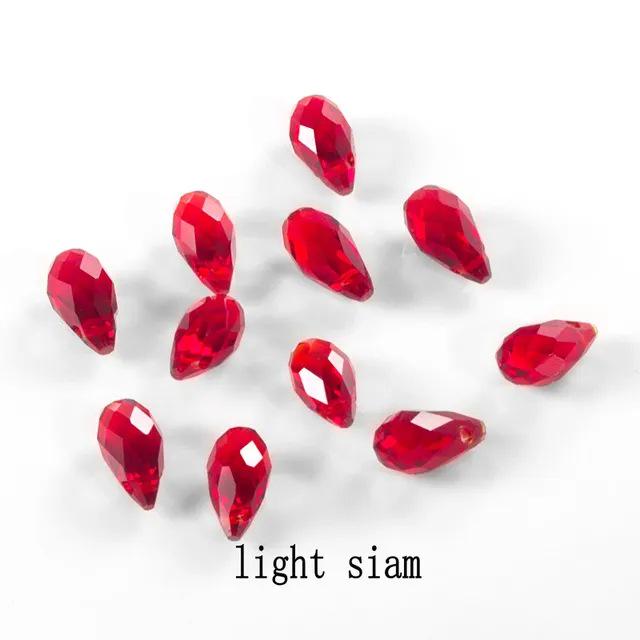 

AB Color Teardrop Crystal Glass Браслет Бусины DIY Ювелирный Кулон 6.5x13mm 72 pcs