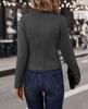 Retro Suede Double-Breasted Jacket with Decorative Buttons