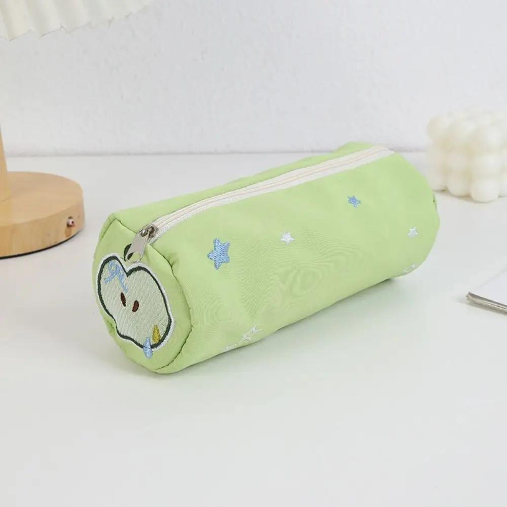 Portable Pink Pen Bag Soft Touch Large Capacity Pen Box Storage Bag School Office