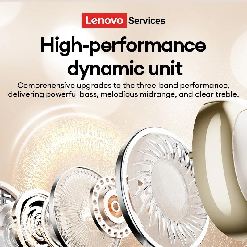 Original Lenovo LE206 Wireless Sleep Invisible Earbuds Tiny Hidden Earphone Bluetooth 6.0 Headphone Sport Stereo Noise Cancelling Headset