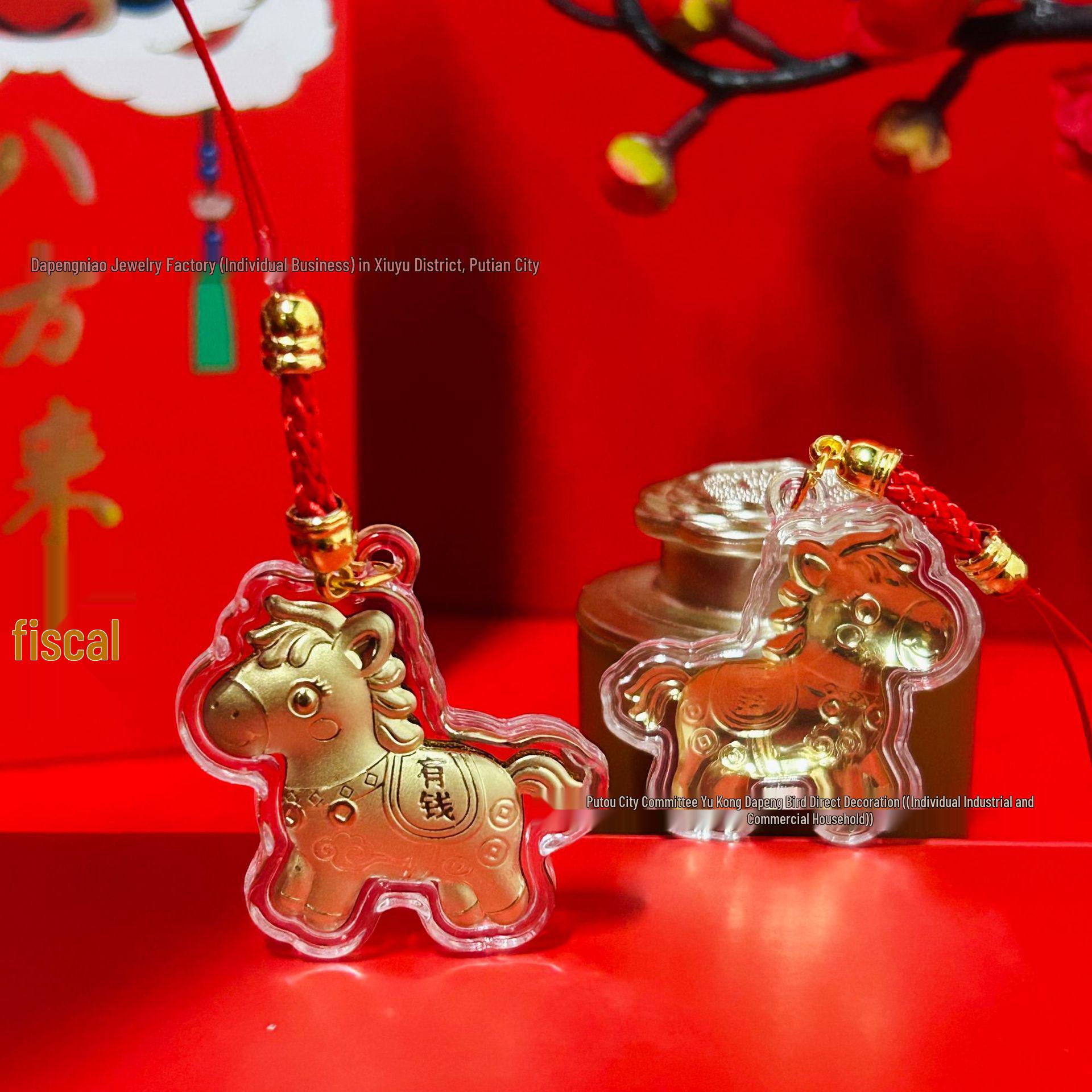 Exclusive Hello Kitty Pure Gold 999 Horse Phone Charm - Luxurious Gift