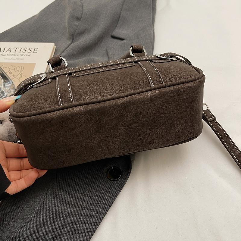 Fashion New Design Top Handle Small Handbag Pu Leather Cute Boston Crossbody Bags Ladies Casual Commuter Shoulder Purse