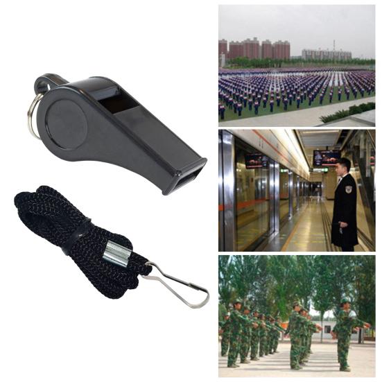 Survival Whistle with Lanyard Loud Crisp Sound Buckle Design Portable Warning Accessory Outdoor