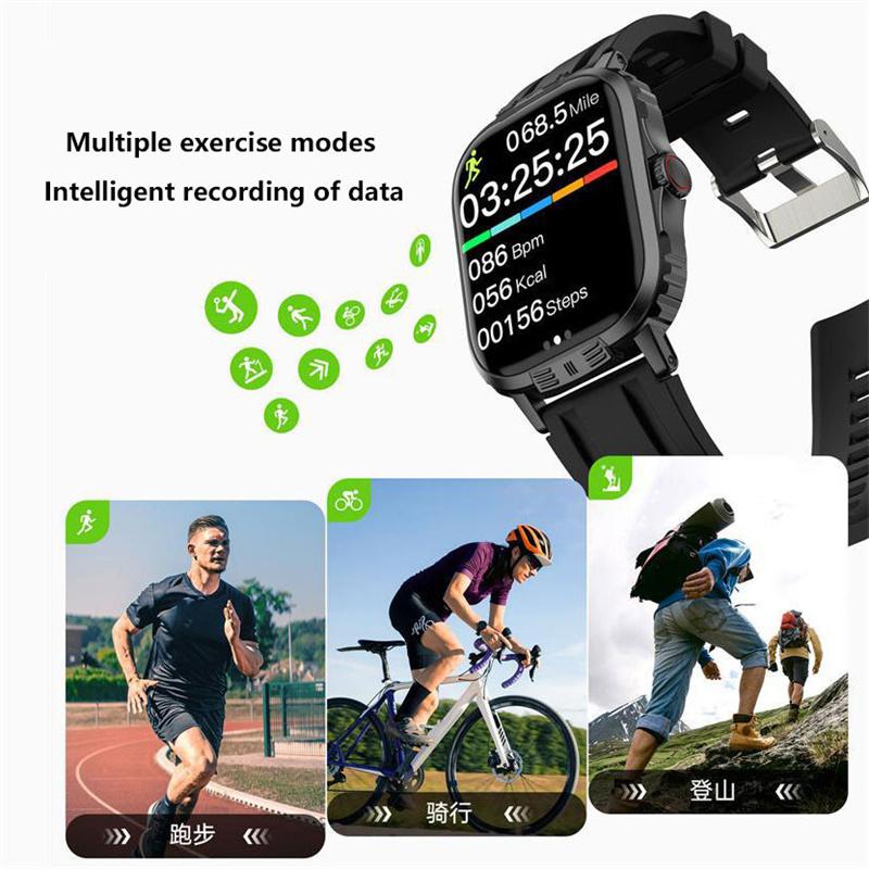 Mode Neue Multifunktionale Sport Bluetooth Uhr HD Große Bildschirmanzeige Sportarmband Spirit Island/Herzfrequenz/Blutsauerstoffmonitor/Rechner