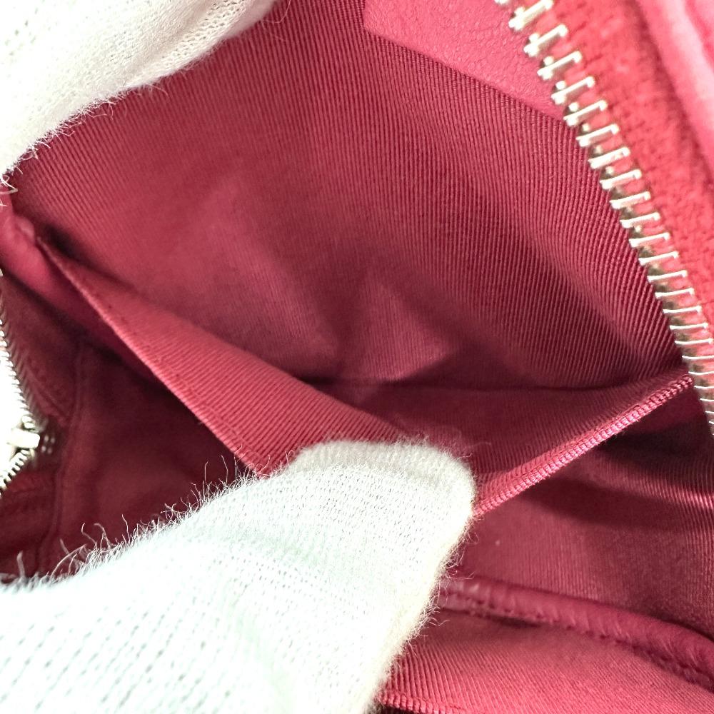 CHANEL CC Mark Round Chain Shoulder Bag Lambskin Leather pink