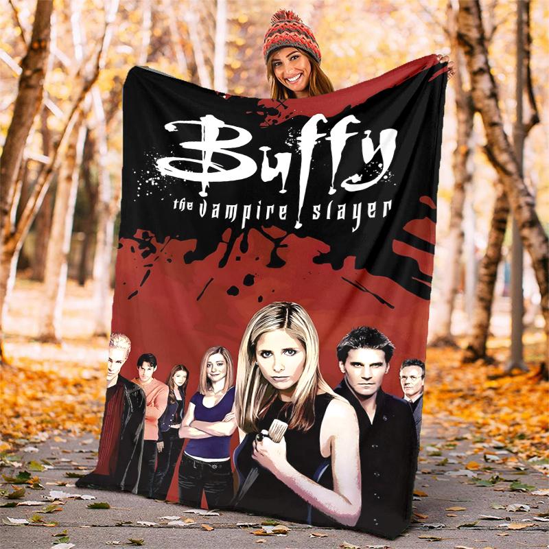 Buffy Flannel Blanket Soft Warm All-Season Throw, Design for Camping, Car Travel, Hiking Sofa, Bed, Office Perfect Gift for Parties