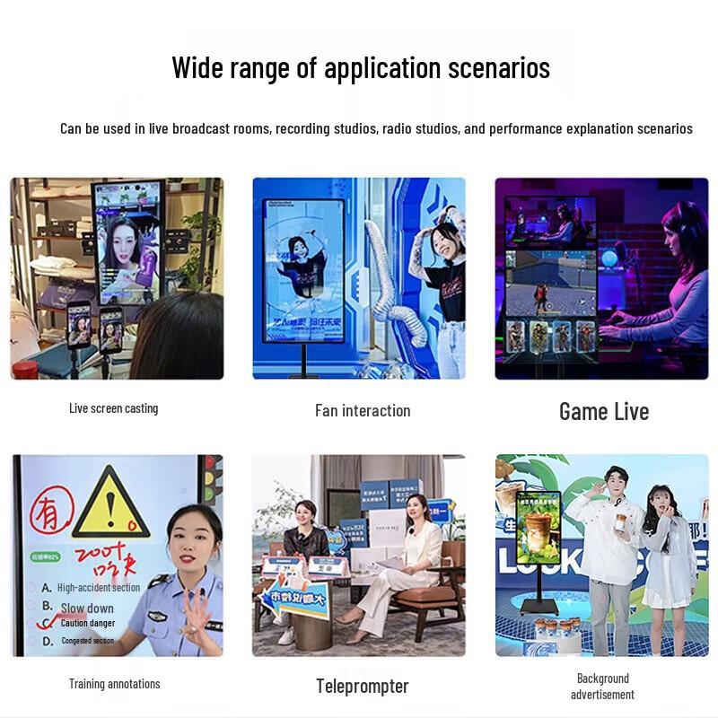 LUOBAOYI Mobile Live Streaming Display with Wireless Screen Mirroring CN plug (adapter included)