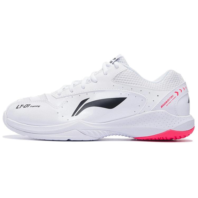 Li Ning Chaussures de Badminton Thunder Training Antidérapantes Résistantes à l'abrasion Maintien de la Cheville Basse Unisexe Blanc AYTS024-1