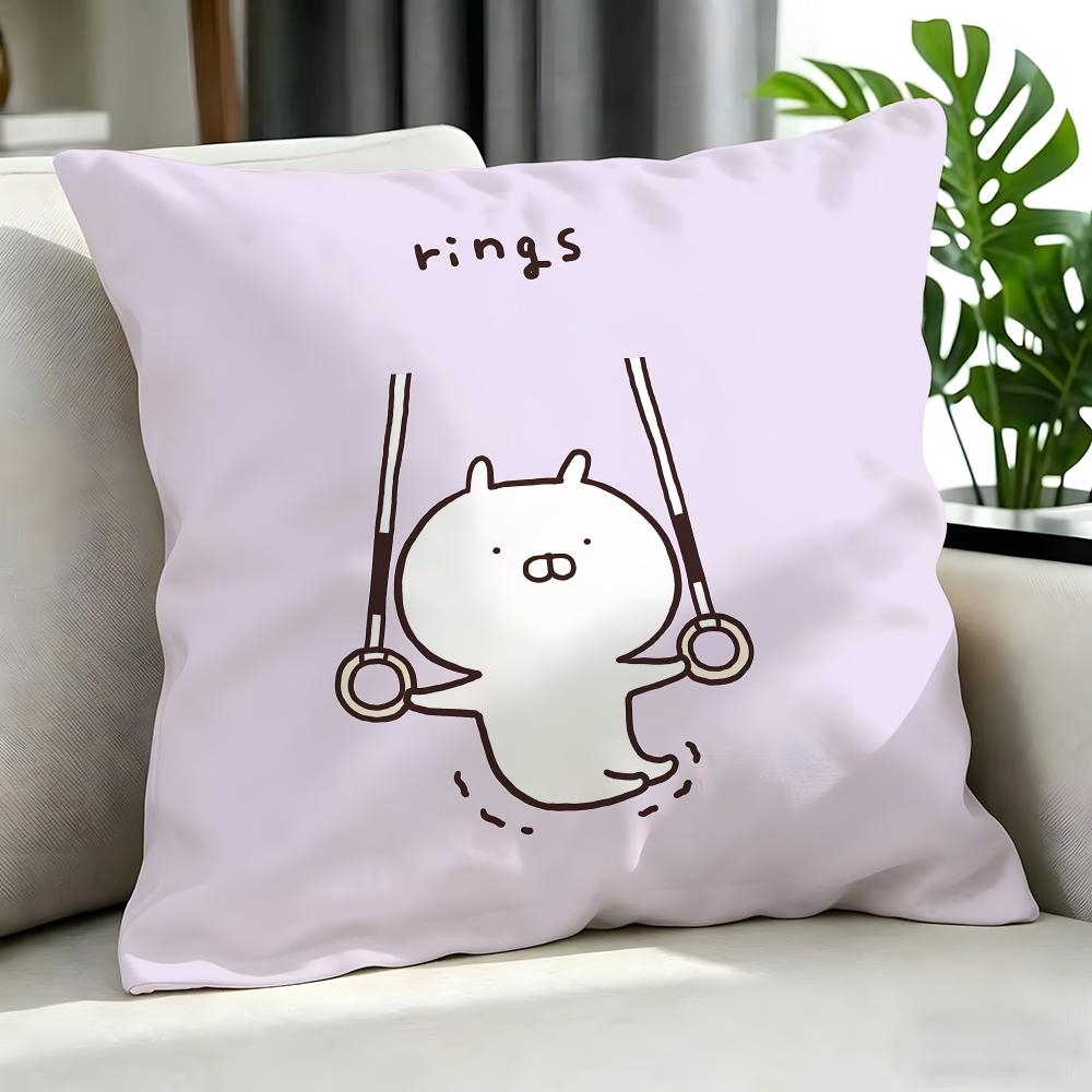 cute Usamaru Cushion Cover Cushion Cover Set 4Pcs 50x50 45x45 40x40 Pillowcase Decorative Sofa Home Decor