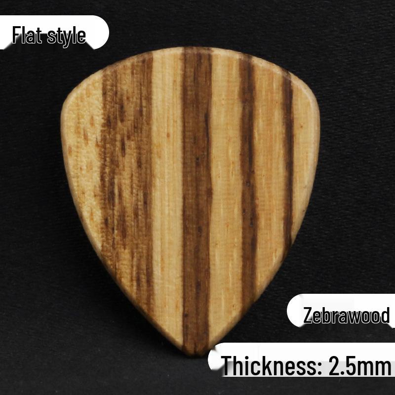 Handmade Solid Wood Guitar Pick Set: Ebonite Folk Plectrum, Groove Anti-slip Jazz Picks with Personality Box.